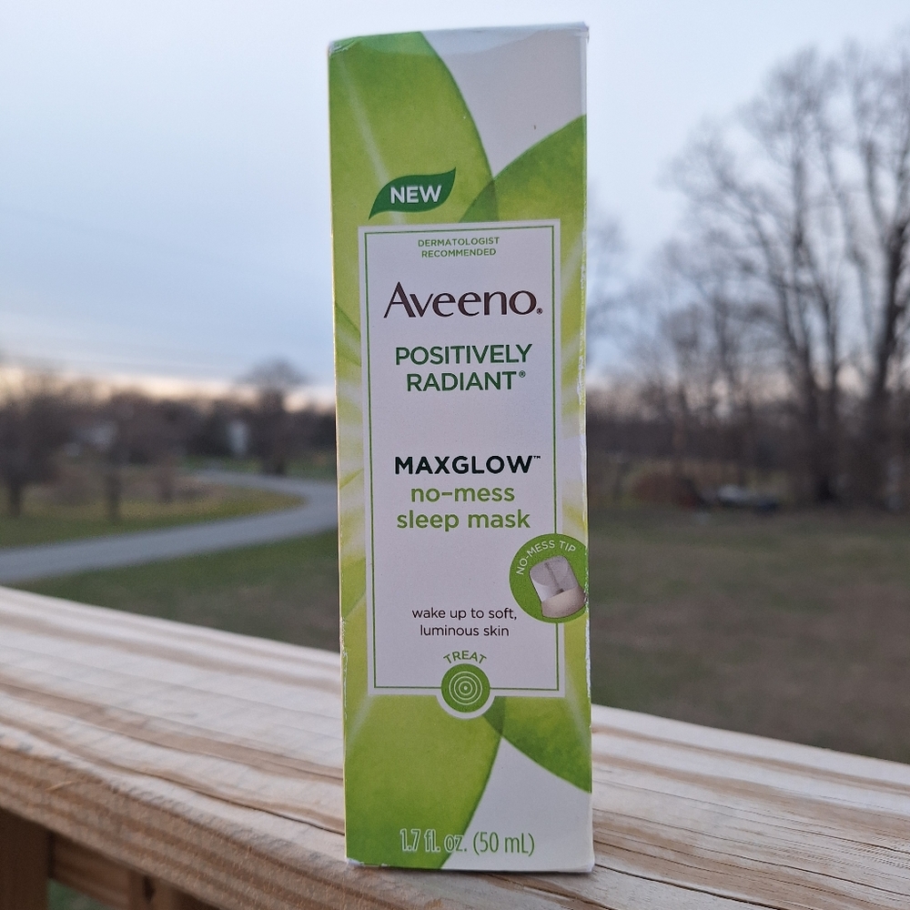 Aveeno Positively Radiant Maxglow No Mess Sleep Mask NEW 1.7 Fl Oz Skincare